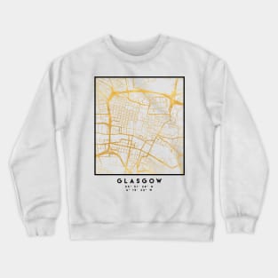 GLASGOW SCOTLAND CITY STREET MAP ART Crewneck Sweatshirt